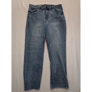 Kut from the Kloth Rena High Rise Straight Leg Jeans Raw Hem Size 12 Distressed